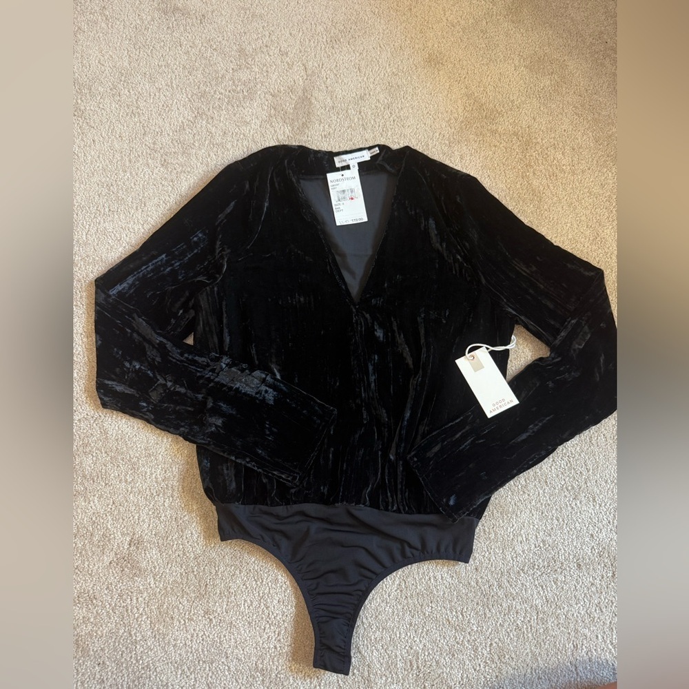 Good American Midnight Velvet Top